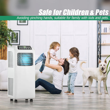9000 BTU Portable Air Conditioner with Built-in Dehumidifier and Remote Control
