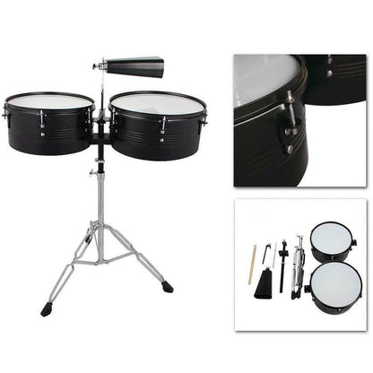 Percussion Timbales Drum Set with Stand - Westfield Retailers