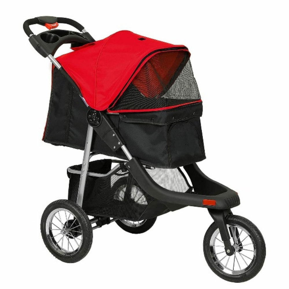 Large Portable 3 Wheeled Dog Jogging Stroller Carriage - Westfield Retailers