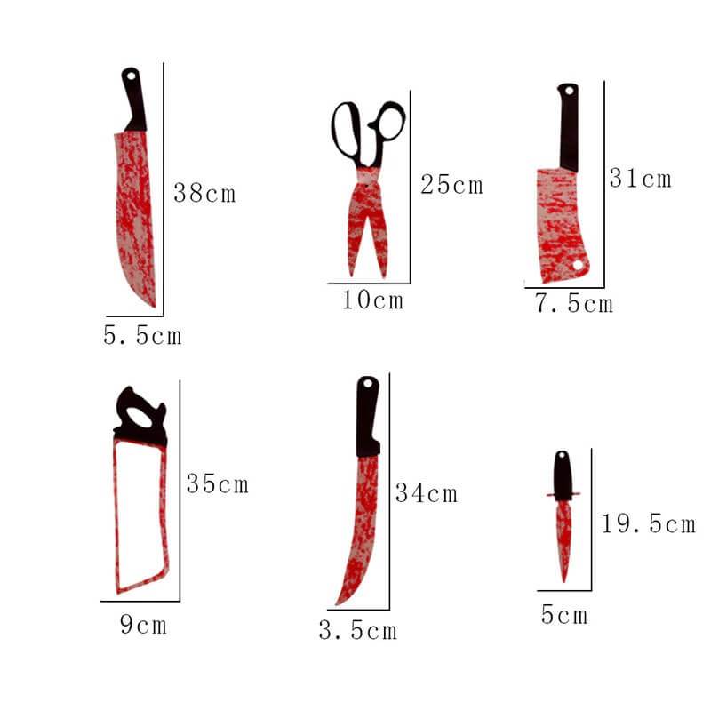 Halloween Hanging Plastic Bloody Knife Set - Westfield Retailers