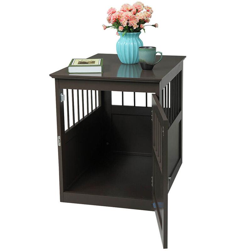 Dog Wooden Crate Kennel Cage Bed Night Stand - Westfield Retailers