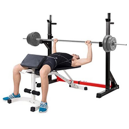 Adjustable Home Gym Bench Press And Squat Barbell Half Rack - Westfield Retailers