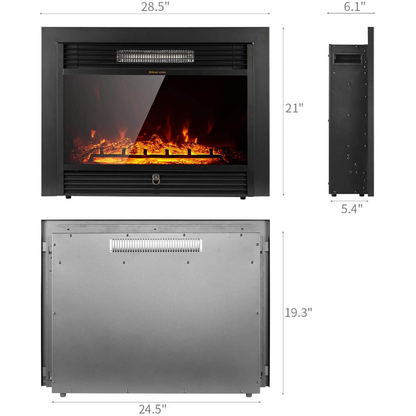 Premium Indoor LED Electric Fireplace Heater Insert - Westfield Retailers