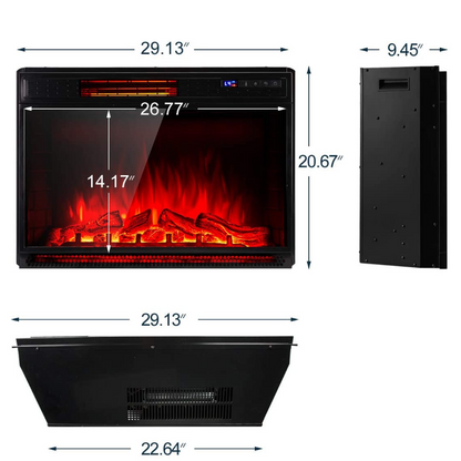 Premium Indoor LED Electric Fireplace Heater Insert - Westfield Retailers