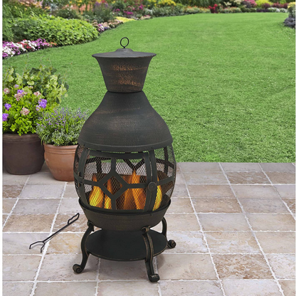 Modern Outdoor Cast Iron Chimenea Fireplace - Westfield Retailers