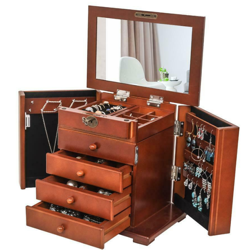 Premium Large Standing Jewelry Mirror Armoire Box - Westfield Retailers