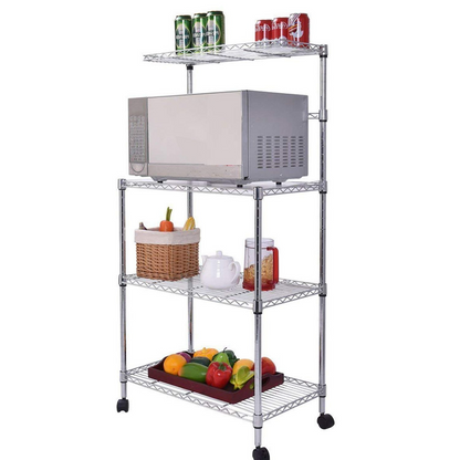 Spacious White Kitchen Bakers Shelf Rack With Storage - Westfield Retailers