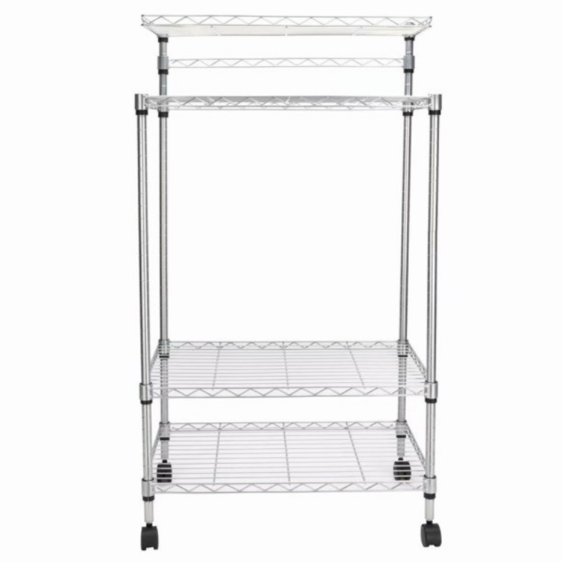 Spacious White Kitchen Bakers Shelf Rack With Storage - Westfield Retailers