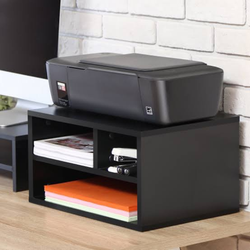 Large Premium Desktop Wooden Printer Stand With Storage - Westfield Retailers