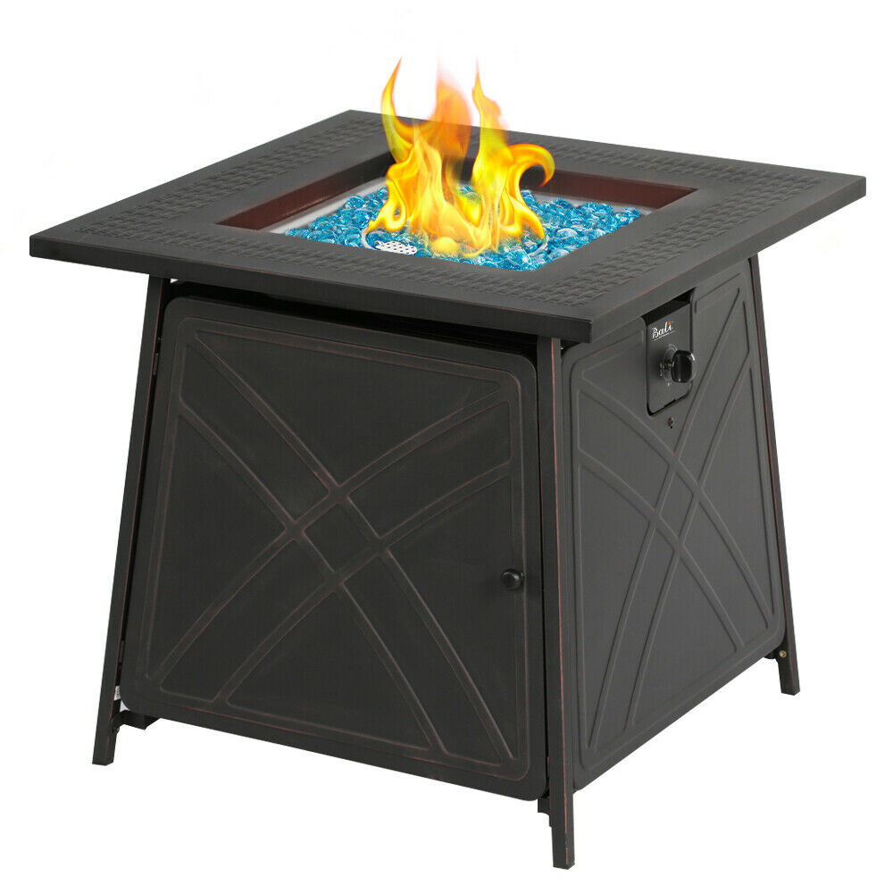 Modern Freestanding Outdoor Propane Patio Firepit Table - Westfield Retailers