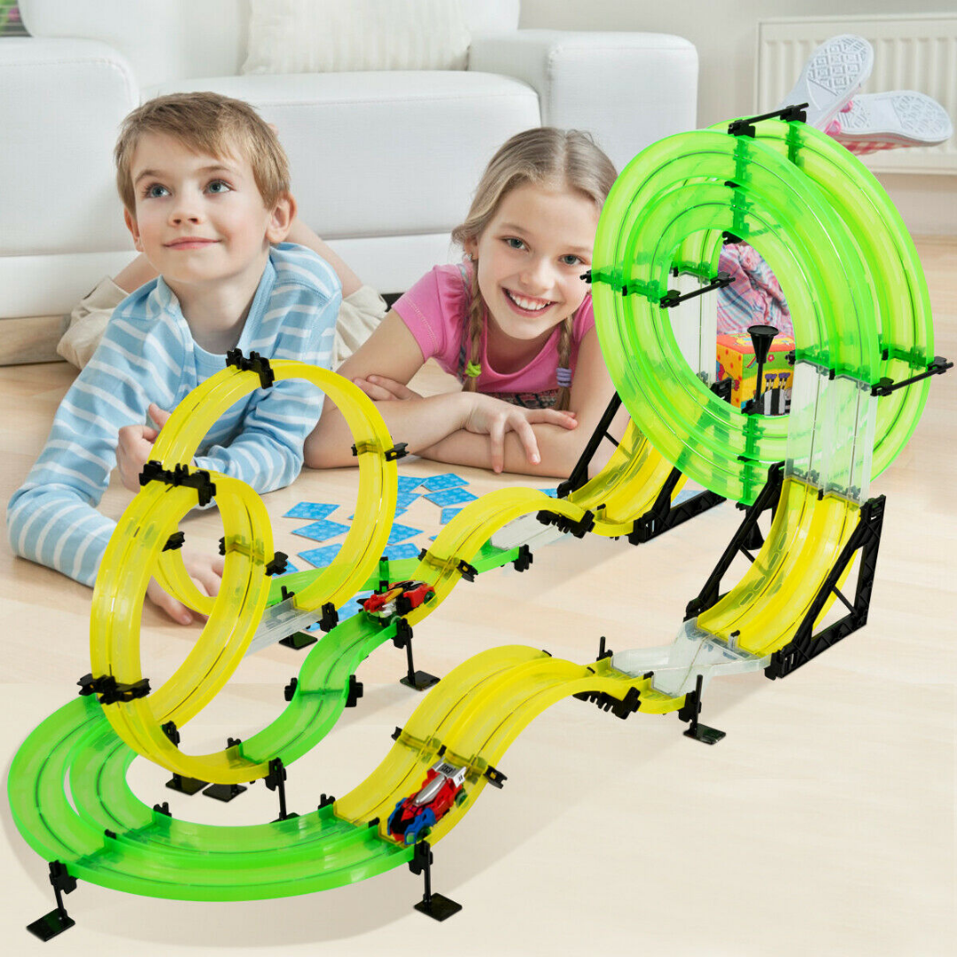 Kids RC Rail Racer Car Track Toy 28.5 FT - Westfield Retailers