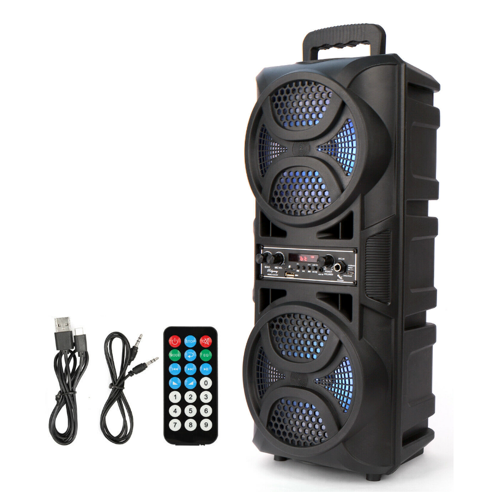 Portable Compact Dual DJ Bluetooth Party Box Speaker With Lights - Westfield Retailers