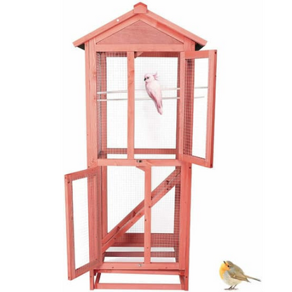 Heavy Duty Big Wooden Oudoor Parakeet Parrot Bird Cage - Westfield Retailers