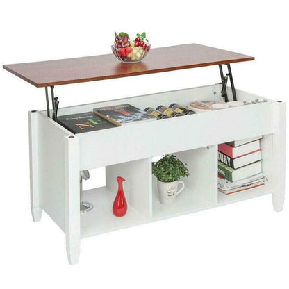 Premium Lift Top Coffee Table with Storage Shelves - Westfield Retailers