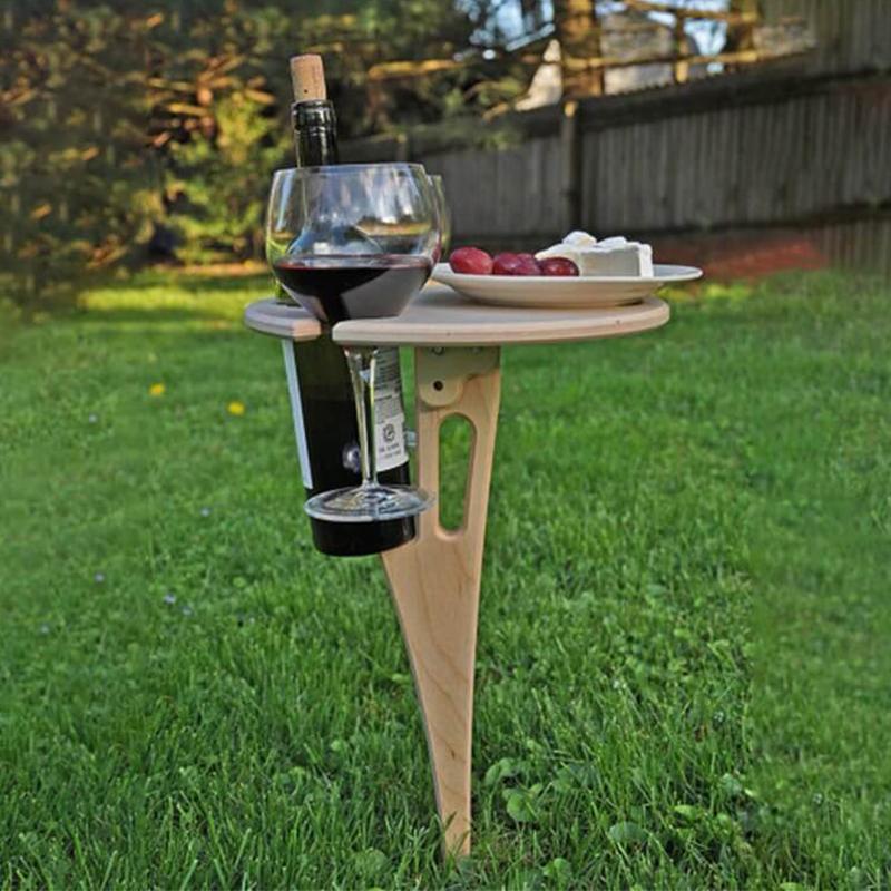 Outdoor Wine Table with Foldable Desktop - Westfield Retailers