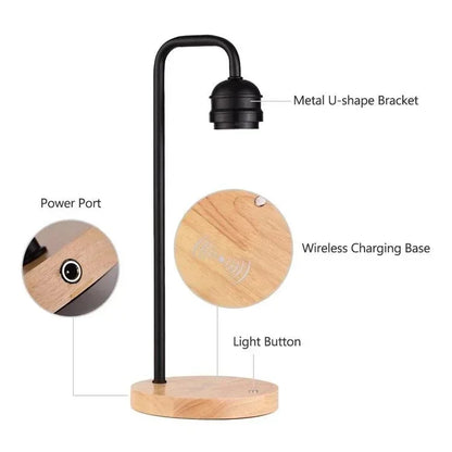 Magnetic Levitating Table Lamp -Wireless Charging