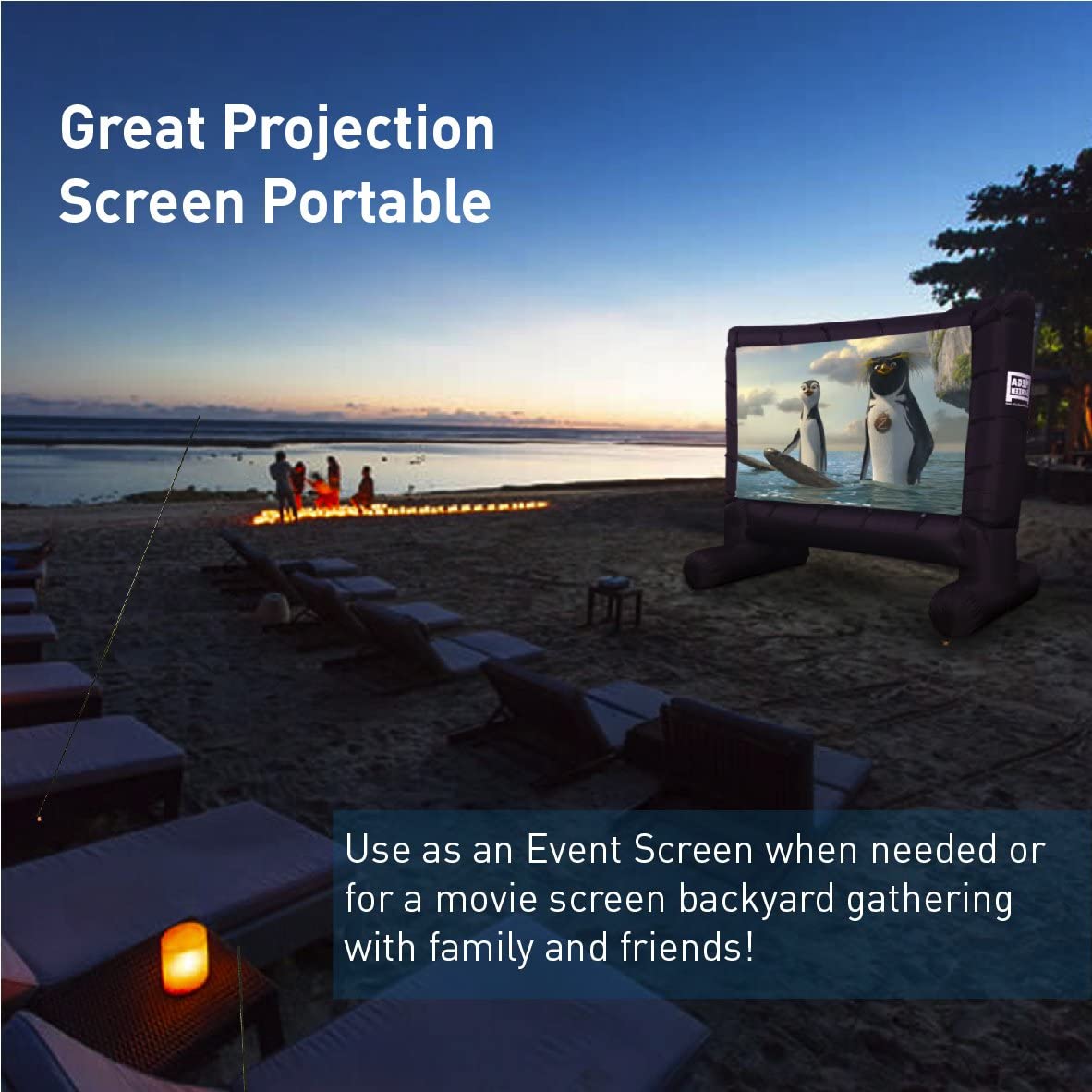 Inflatable Outdoor Blow Up Movie Projector Screen 14 FT - Westfield Retailers