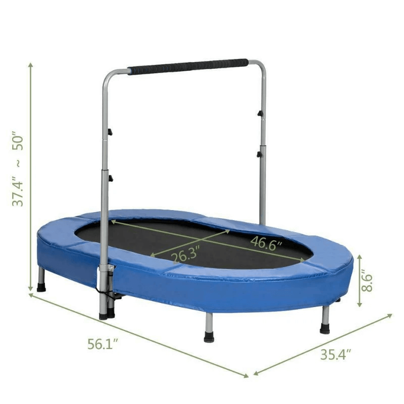 Foldable Fitness Workout Exercise Trampoline With Handlebar 56" - Westfield Retailers