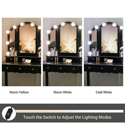 Vanity Set Drawer Makeup with LED Light - Westfield Retailers