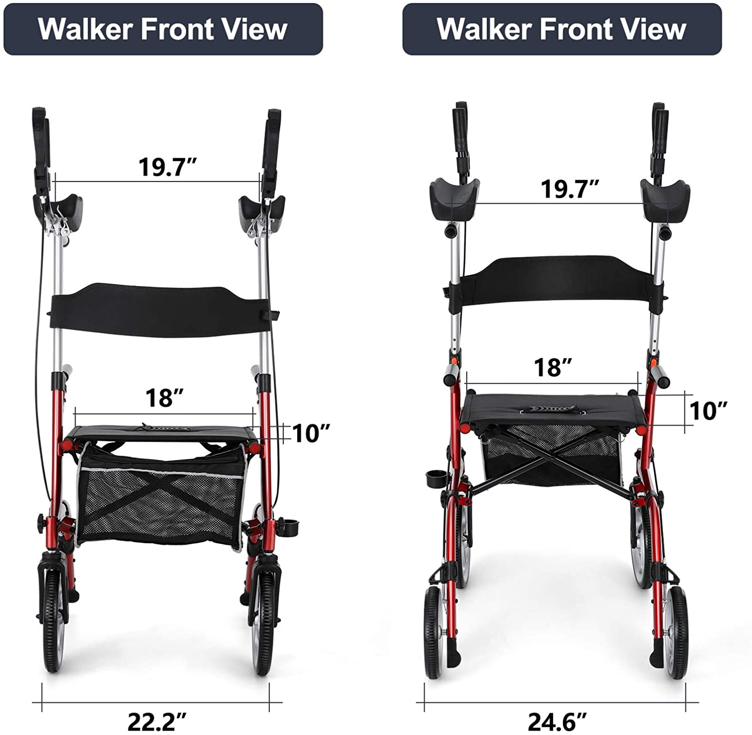 Standing Upright Senior Straight Walker / Rollator - Westfield Retailers