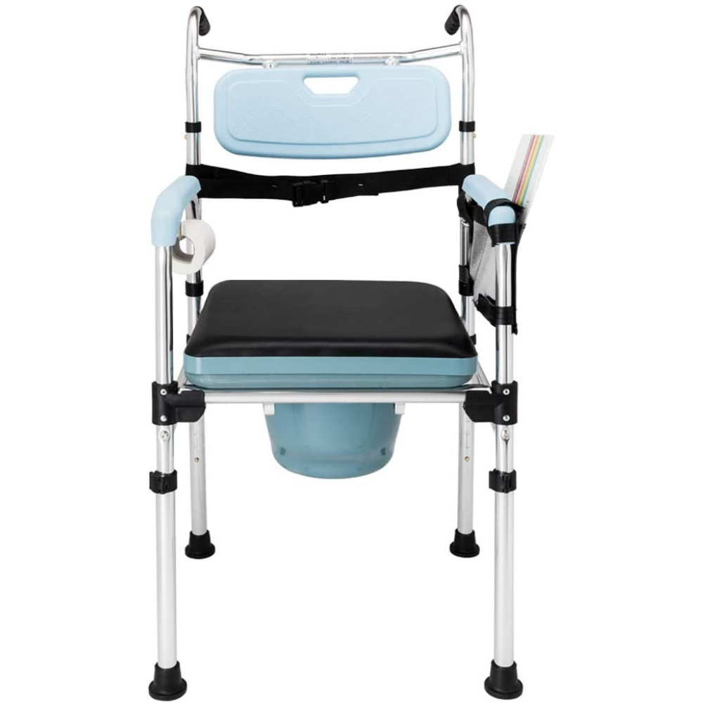 Heavy Duty Rolling Bedside Shower Commode Toilet Chair With Wheels - Westfield Retailers