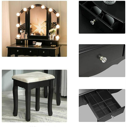Vanity Set Drawer Makeup with LED Light - Westfield Retailers