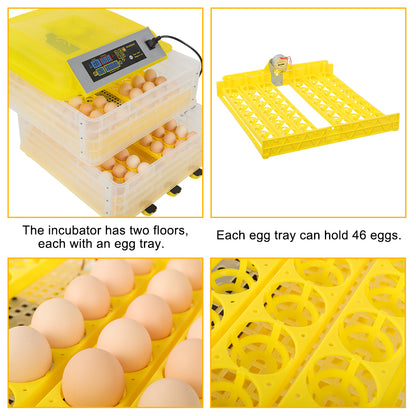 48/96-Egg Industrial Incubator for Chicken, Duck, Bird - Auto-Turning Digital Control - Westfield Retailers