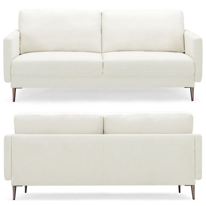 Sofá de tela moderno de 76,5 pulgadas, sofá de dos plazas tapizado con cojín