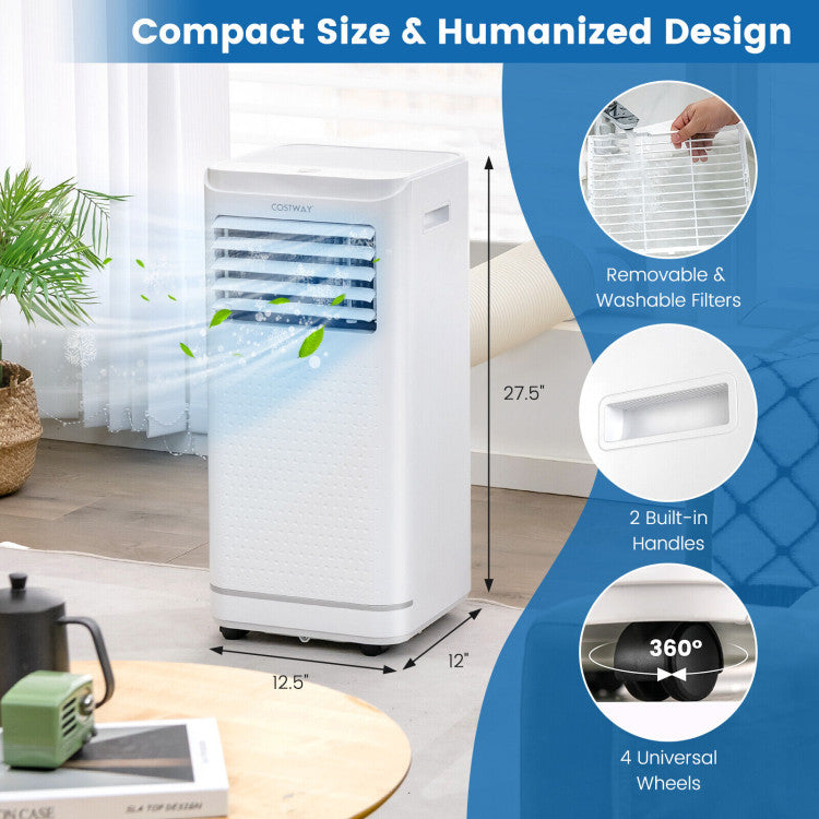 8000/10000 BTU(Ashrae) Portable Air Conditioner with Dehumidifier