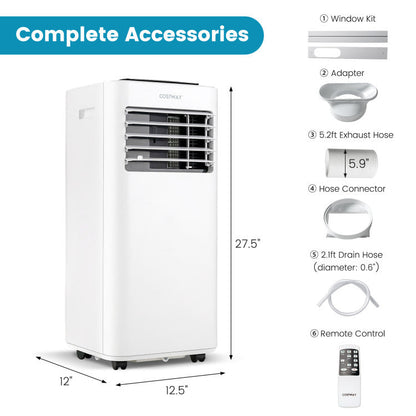 8000/10000 BTU(Ashrae) Portable Air Conditioner with Remoe Control