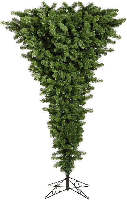 Vickerman 7.5' Green Upside Down Artificial Christmas Tree, Unlit - Faux Upside Down Christmas Tree - Seasonal Indoor Home Decor - Westfield Retailers