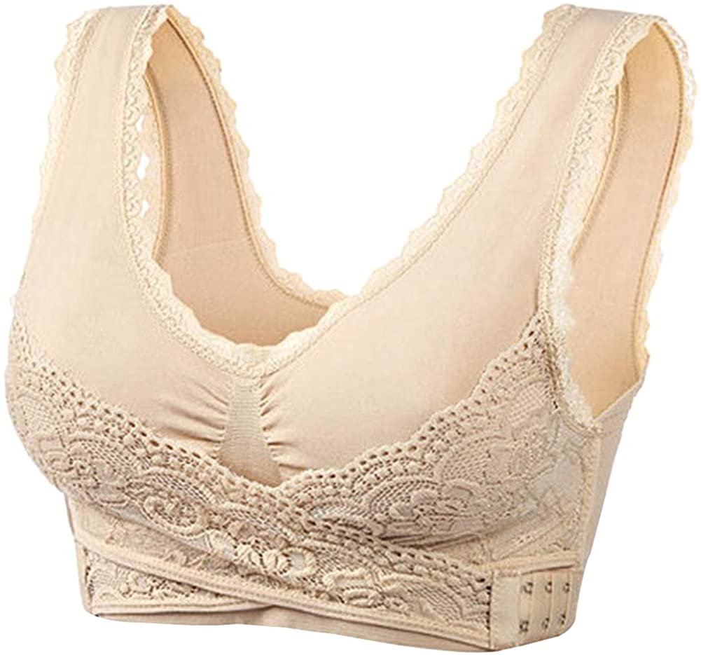 WFR Mia Bra - Seamless Lift Bra with Front Cross Side Buckle, Plus-Size Wirefree Lift Support Bra, 6 colors - Westfield Retailers