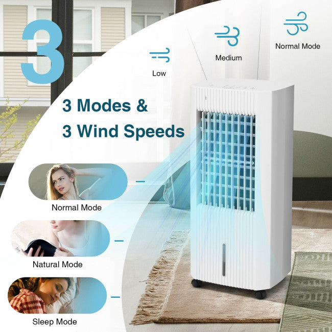 Humidificador portátil del aire acondicionado del refrigerador de aire evaporativo 3 en 1 con 3 modos y control remoto