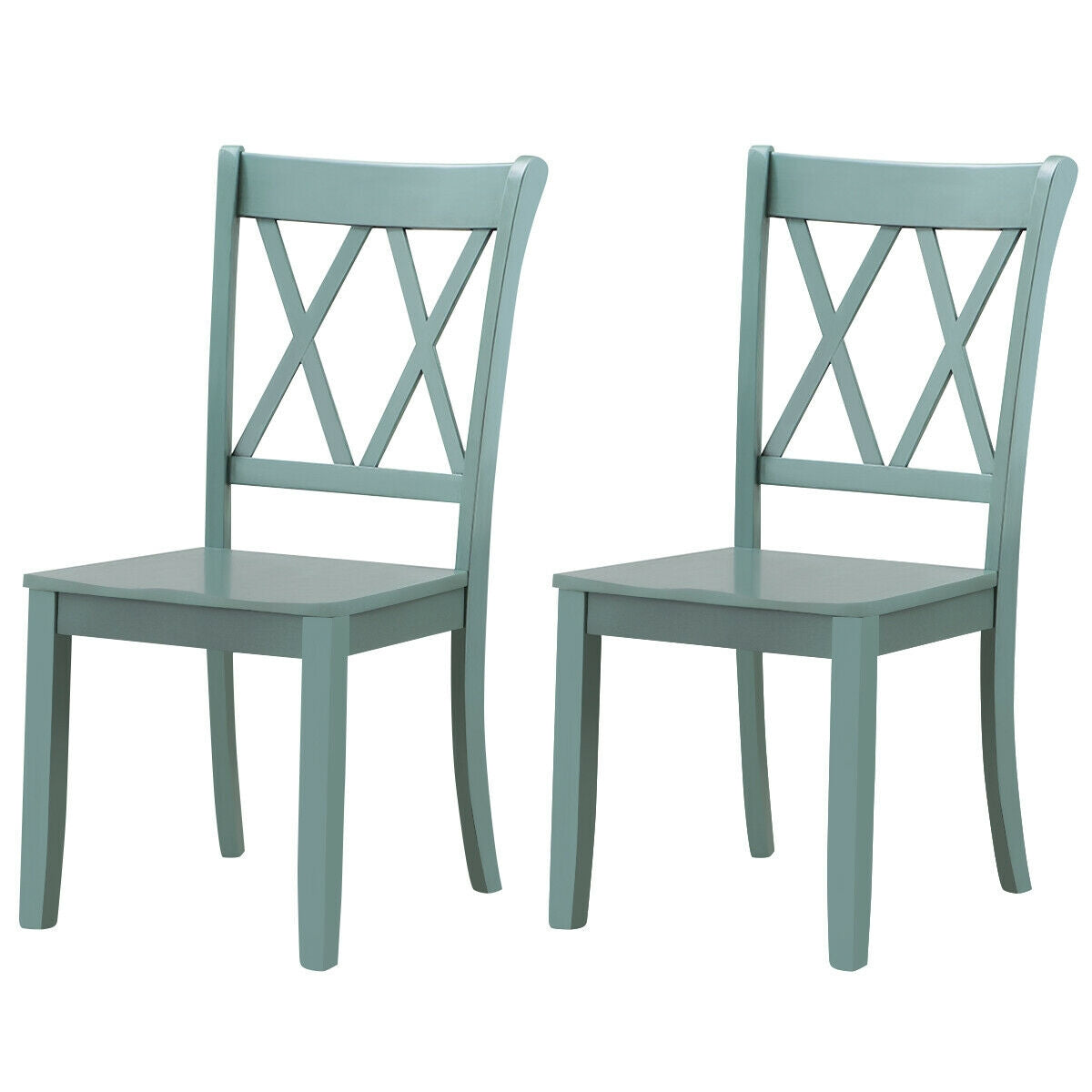 Set of 2 X-Back Dining Chair- Mint green