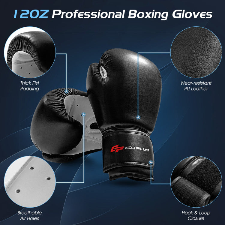 70 Inch Freestanding Punching Bag 220lbs Heavy Boxing Sandbag with Gloves and 12 Suction Cup Base