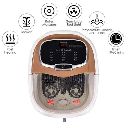 Foot Spa Bath Massager with Motorized Shiatsu Massage Balls and Adjustable Water Jets