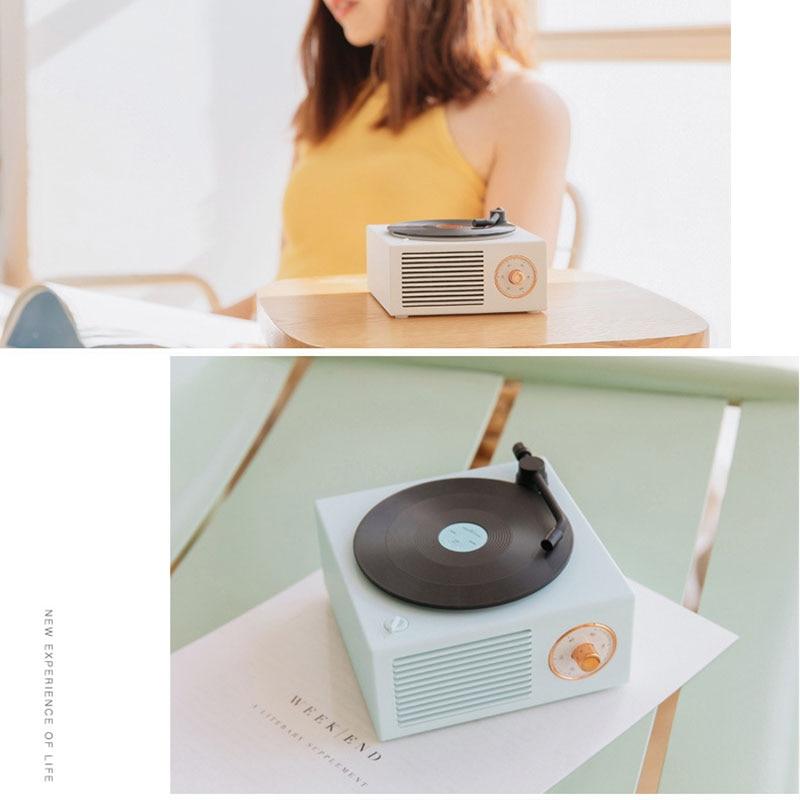 Retro Bluetooth Speaker Vinyl Record Player | Bluetooth 5.0 Wireless Speakers Mini Portable Speaker - Westfield Retailers