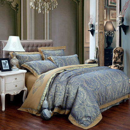 WFR™ West Elmingway Royal Silk Jacquard Cotton Luxury Bedding Sets - Westfield Retailers