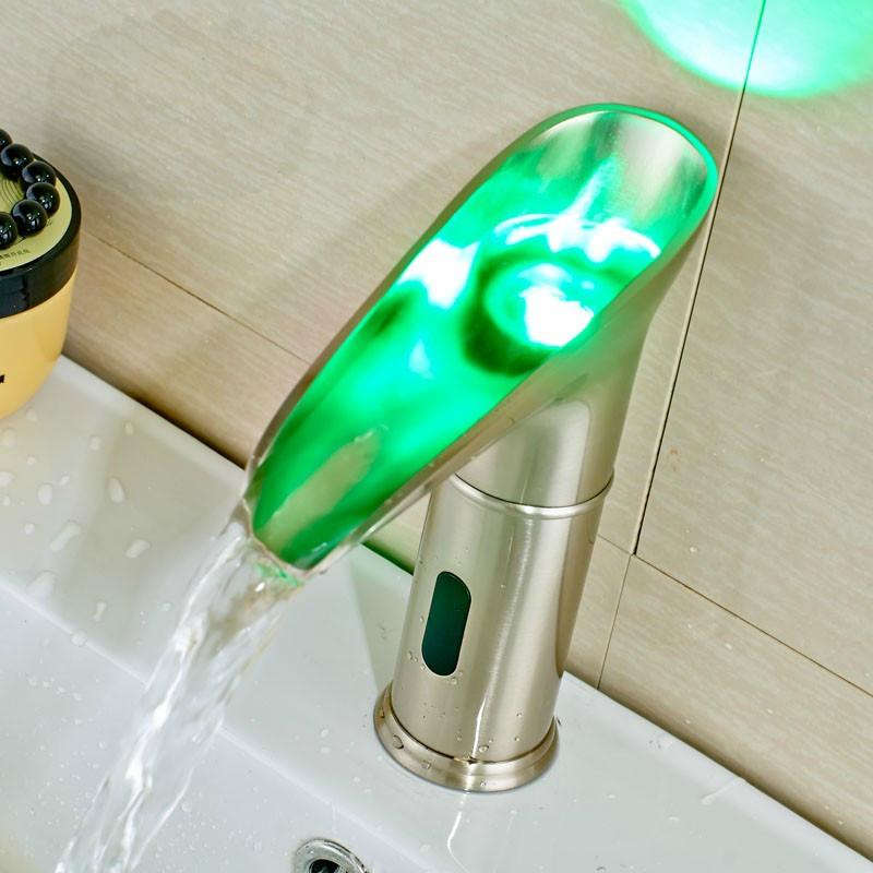 Led Light Basin Waterfall Type Sensor Faucet - Westfield Retailers