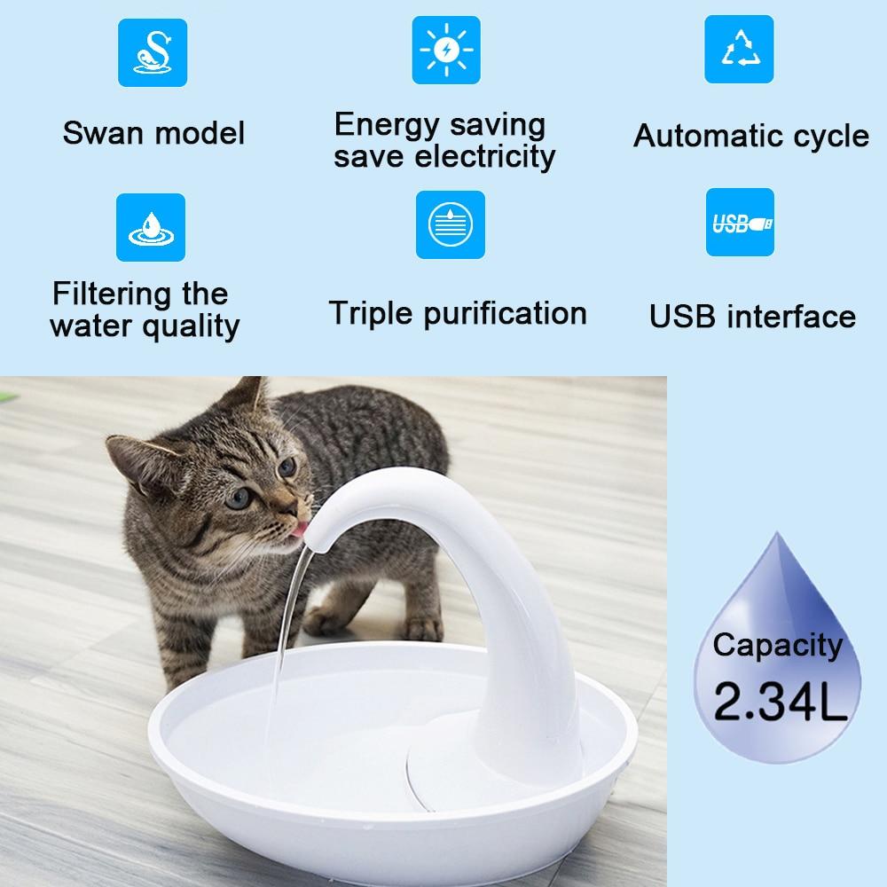 Automatic Electronic Water Fountain For Cat And Dog | Swan Pet Drinking Water Fountain Dispenser - Westfield Retailers