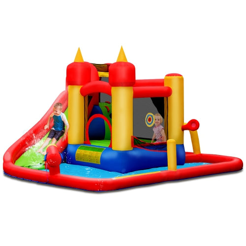 Outdoor Water Park Kids Bounce House With Blow Up Water Slides