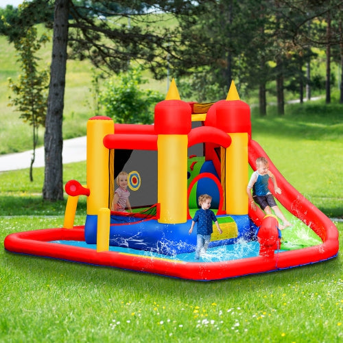 Outdoor Water Park Kids Bounce House With Blow Up Water Slides