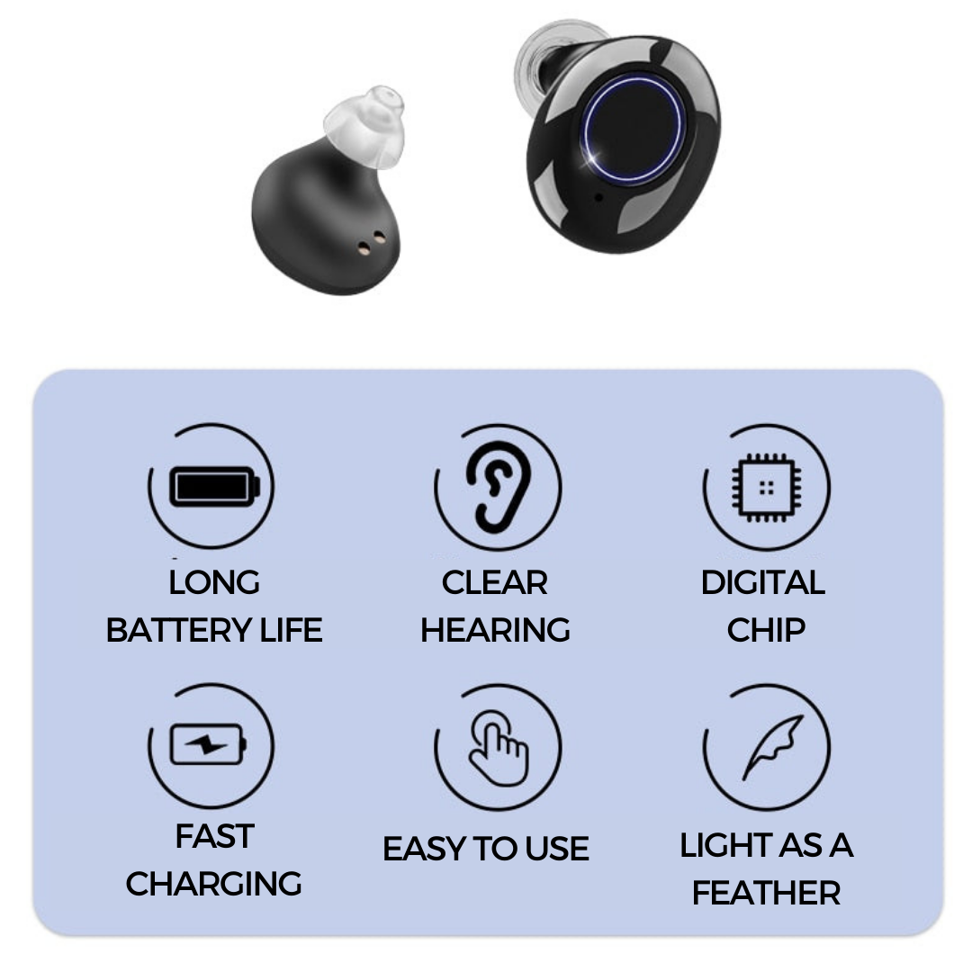 HexoSound™ Modern Design Rechargeable Hearing Aids