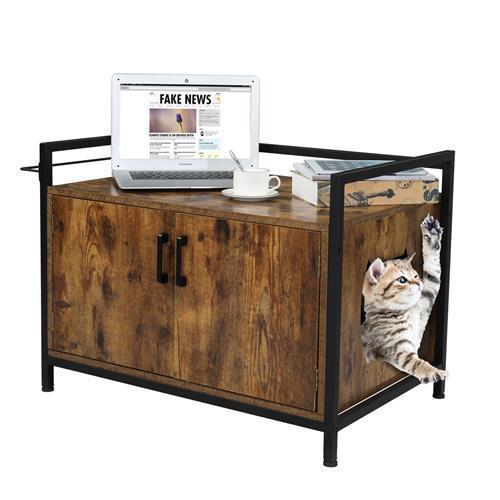 Large Hidden Cat Litter Box Furniture Cabinet Enclosure - Westfield Retailers