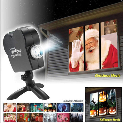 Halloween Holographic Projection Christmas Window Projector Decorations