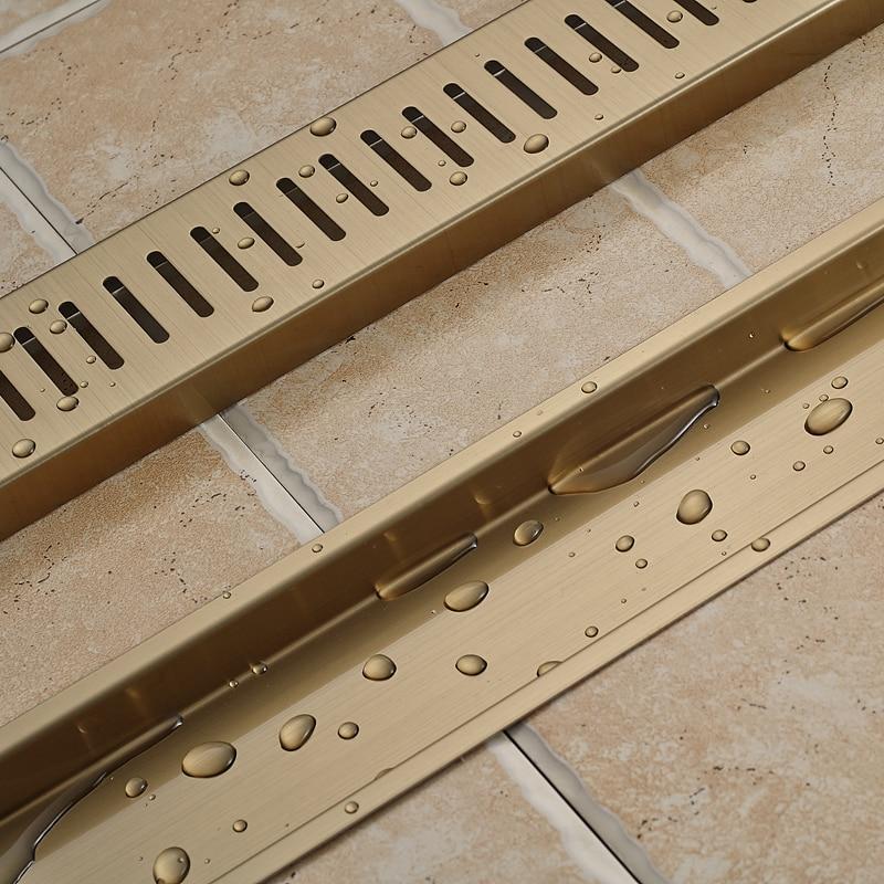 Linear Stainless Steel Bathroom Channel Tile Floor Drain - Westfield Retailers