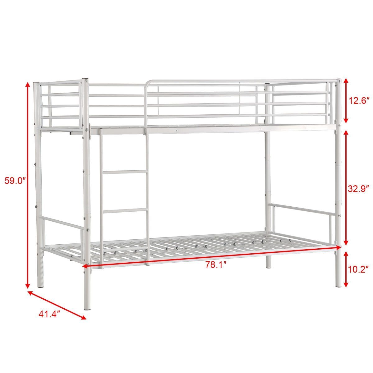 Metal Twin Bed Frame With Ladder - Westfield Retailers