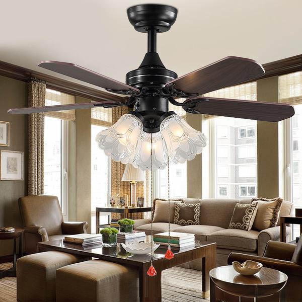 Triple Lamp Light Modern Ceiling Fan Remote Control - Westfield Retailers