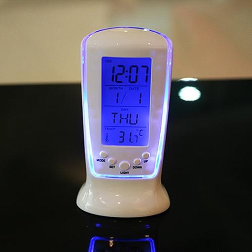 LED Digital Alarm Thermometer Blue Backlight Clock - Westfield Retailers