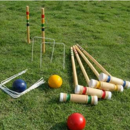 Premium Wooden Croquet 4 Players Game Set - Westfield Retailers